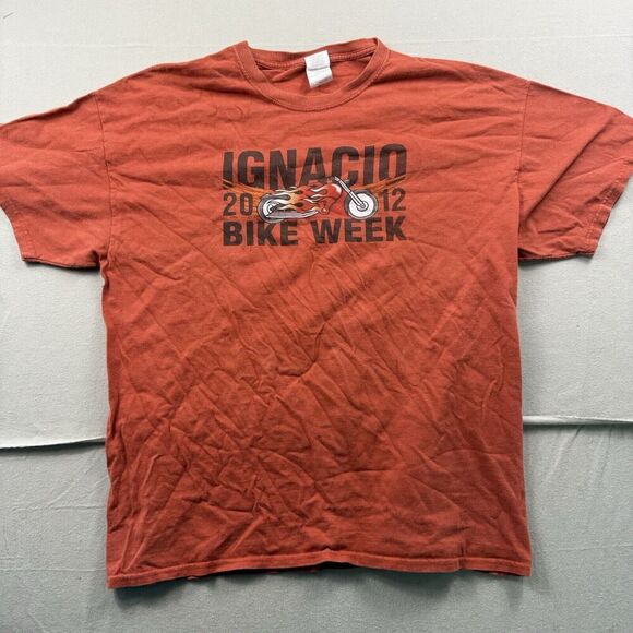 Gildan Other - 2012 Ignacio Bike Week Motorcycle Eagle American Orange Shirt Tee X-Large